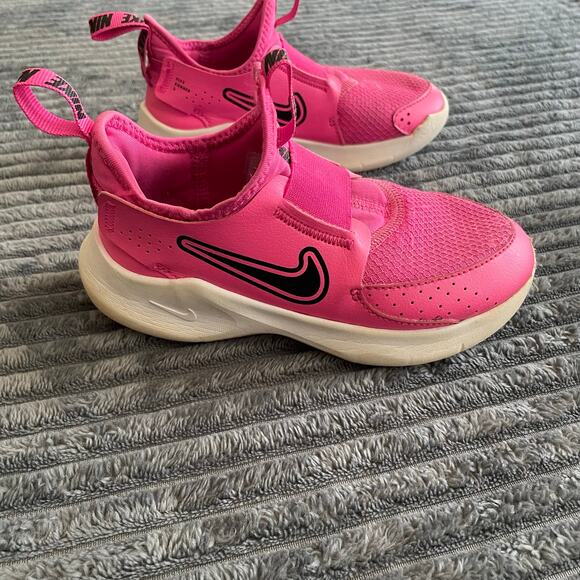 Nike Flex Runner 3 Toddler Girls Shoes 11C Pink Black Slip On FN1449-602 - Picture 2 of 10